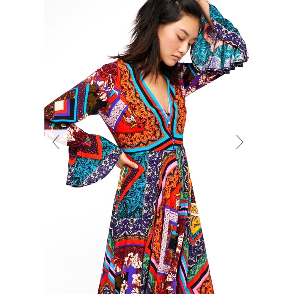 EUC Free People Over The Rainbow Maxi. Size M.